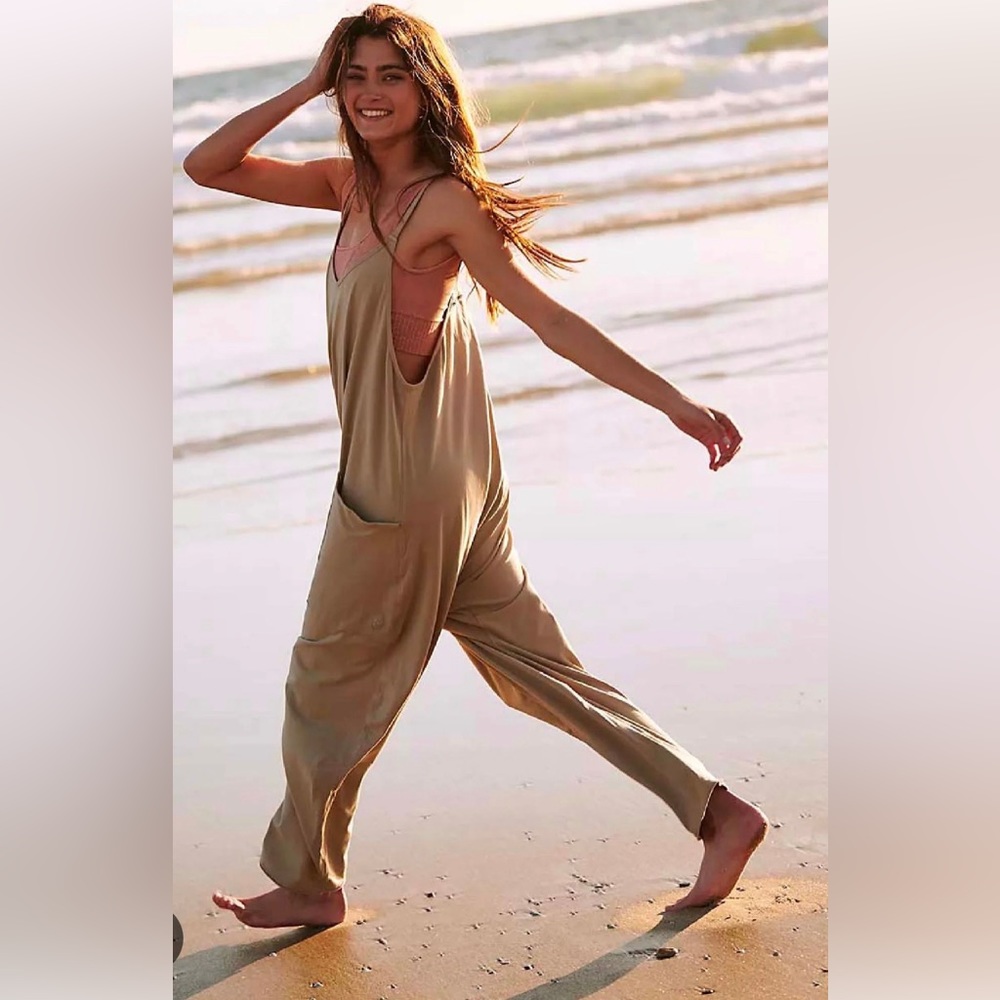 Free People Hot Shot Onesie Color Mocha Latte